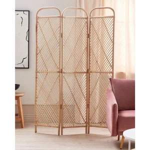 Roomdivider met 3 panelen COSENZA Lichtbruin 106 cm 180 cm Roomdivider met 3 panelen COSENZA Lichtbruin 106 cm 180 cm