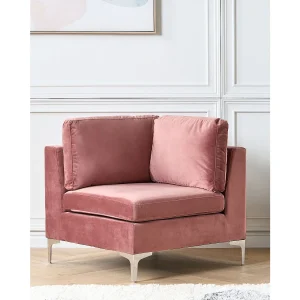 Hoekmodule EVJA Fluweel Roze