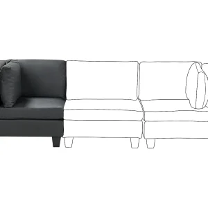 Hoekmodule UNSTAD Kunstleer Zwart