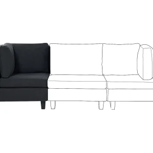 Hoekmodule UNSTAD Stof Zwart