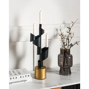Kaarshouder AMILLY Metaal 51 cm Zwart