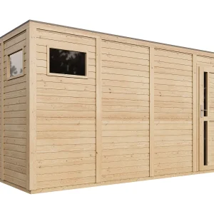 Houten tuinhuis met geimpregneerde vloer – 8.16 m² / 206 x 404 x H216 cm – M327F1+M327G Houten tuinhuis met geimpregneerde vloer – 8.16 m² / 206 x 404 x H216 cm – M327F1+M327G