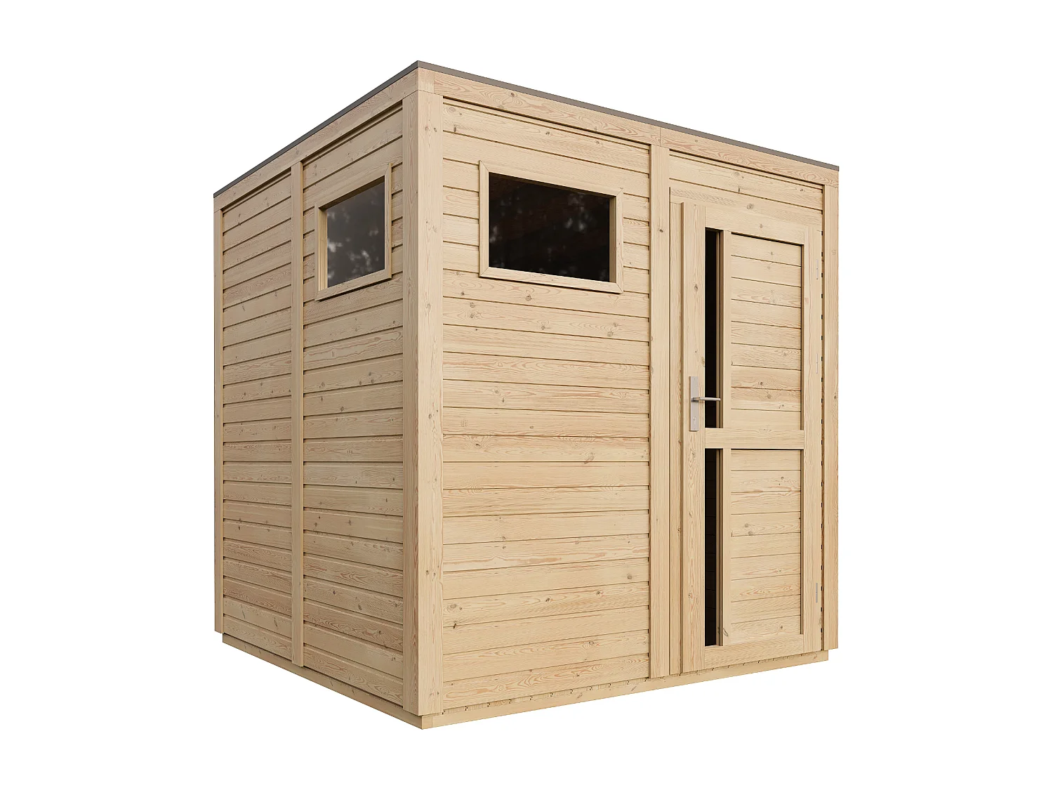 Houten tuinhuis met geimpregneerde vloer - 4.20 m² / 206 x 208 x H216 cm - M325F1+M325G