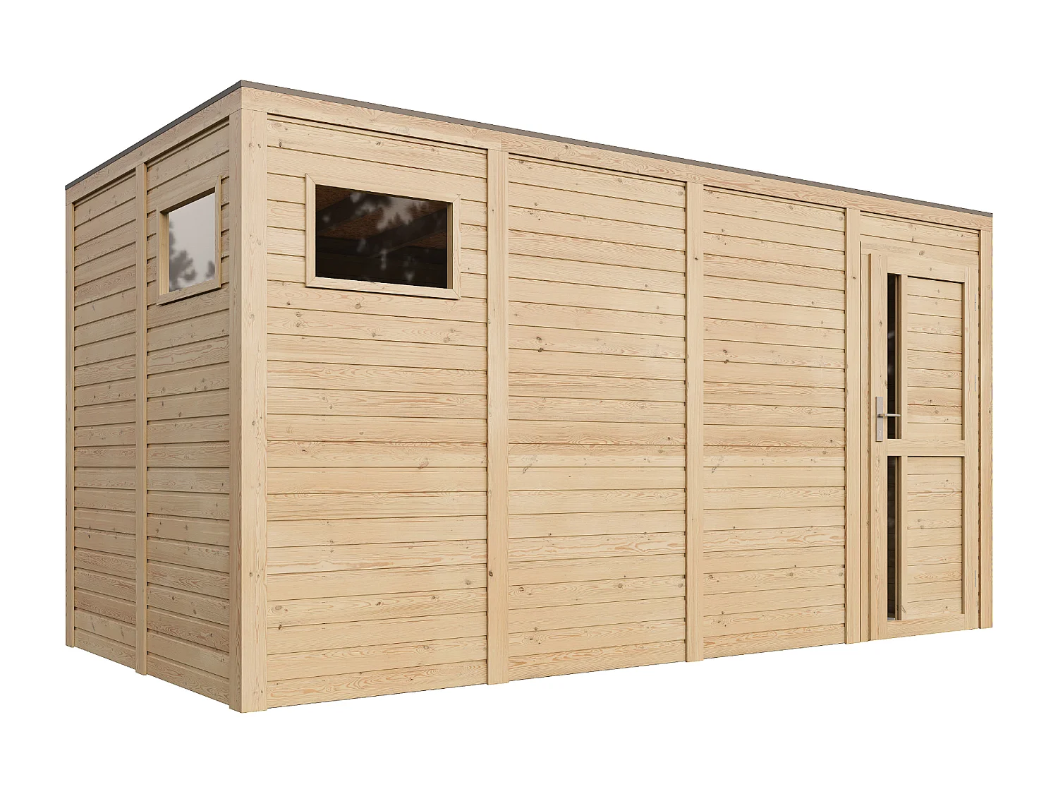 Houten tuinhuis - 8.16 m² / 206 x 404 x H210 cm - M327F1