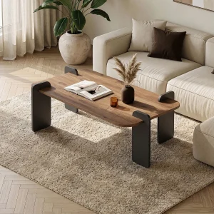 Houten salontafel "Renard" – 120 x 60 x 35 cm – Lichtbruin