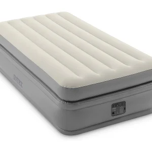 Intex Prime Comfort Fiber Tech Opblaasbaar Matras – Single of Dubbel, Elektrische pomp, Zacht Flock, Opbergtas Intex Prime Comfort Fiber Tech Opblaasbaar Matras – Single of Dubbel, Elektrische pomp, Zacht Flock, Opbergtas