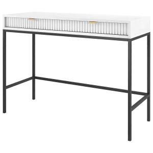 Kaptafel Galla met lade – consoletafel 100 cm, wit + zwart Kaptafel Galla met lade – consoletafel 100 cm, wit + zwart