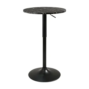 Hoge Bartafel Ø60 cm – Sta-tafel verstelbare hoogte en Draaibaar SETI (Zwart Marmer) Hoge Bartafel Ø60 cm – Sta-tafel verstelbare hoogte en Draaibaar SETI (Zwart Marmer)