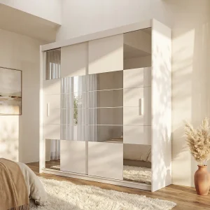 Kast – met spiegel – Wit – 2 maten – ZADIA – Koop nu goedkoop in je online meubelshop