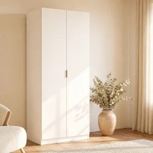 Witte kast met 2 deuren L81 cm – LISTOWEL Witte kast met 2 deuren L81 cm – LISTOWEL