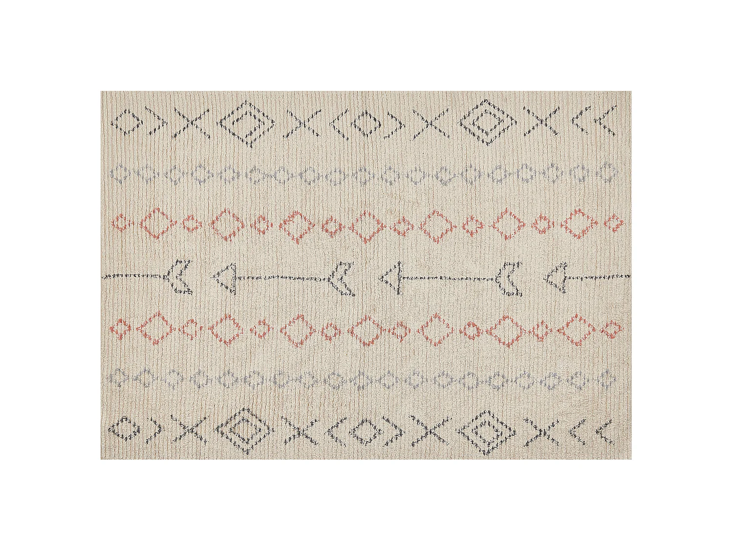 Vloerkleed katoen beige 160 x 230 cm DISPUR