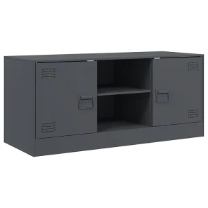Jean-Claude Tv-meubel 99x39x44 cm staal antracietkleurig Jean-Claude Tv-meubel 99x39x44 cm staal antracietkleurig
