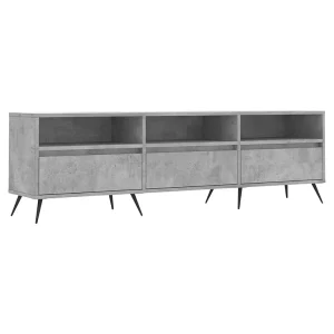 Joël Tv-meubel 150x30x44,5 cm bewerkt hout betongrijs Joël Tv-meubel 150x30x44,5 cm bewerkt hout betongrijs