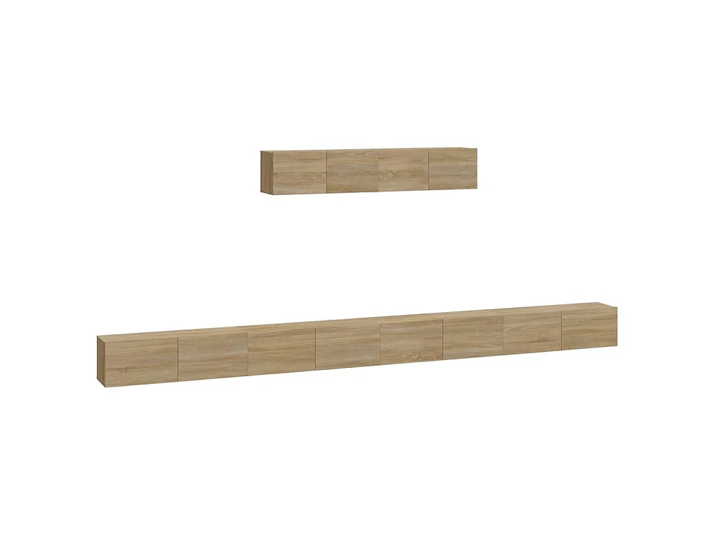 Juliette 6-delige Tv-meubelset bewerkt hout sonoma eikenkleurig