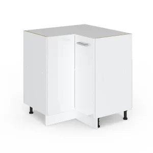 Hoekkast wit hoogglans 75.6x46x81.6 r-line Hoekkast wit hoogglans 75.6x46x81.6 r-line