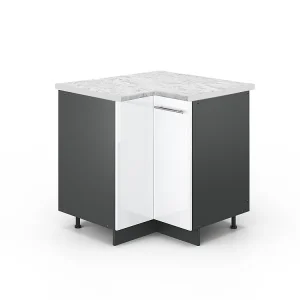 Hoekkast wit hoogglans 80.5x60x82 fame-line Hoekkast wit hoogglans 80.5x60x82 fame-line