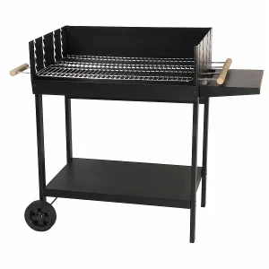 Houtskoolbarbecue SOMAGIC GALICIA dubbele grill chroomstaal 75×50 cm voor 20 personen met kar en zijtafel Houtskoolbarbecue SOMAGIC GALICIA dubbele grill chroomstaal 75×50 cm voor 20 personen met kar en zijtafel