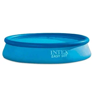 Intex Easy Set Opblaasbaar Rond Zwembad 396×84 cm Blauw 7290L Capaciteit PVC-Polyester Drielaags