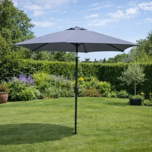 Kantelbare ronde parasol 2,5m grijs COME Kantelbare ronde parasol 2,5m grijs COME