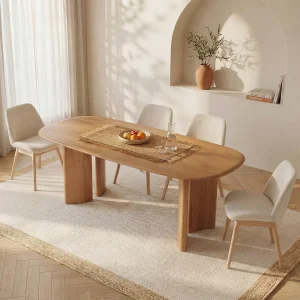 Eettafel voor 8 personen van mangohout – Naturel – ISLARA