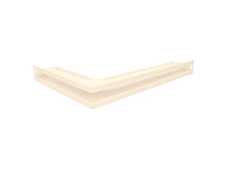 Hoekventilatie rooster voor open haard 60x600x400 - Loft Angle rechts crème