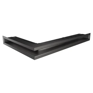 Hoekventilatie rooster voor open haard 60x600x400 – Loft Angle rechts grafiet