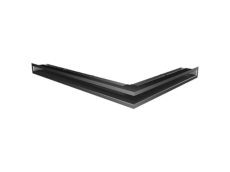 Hoekventilatie rooster voor open haard 60x800x600 - Loft Angle links grafiet
