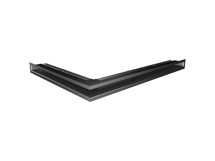 Hoekventilatie rooster voor open haard 60x800x600 - Loft Angle rechts grafiet
