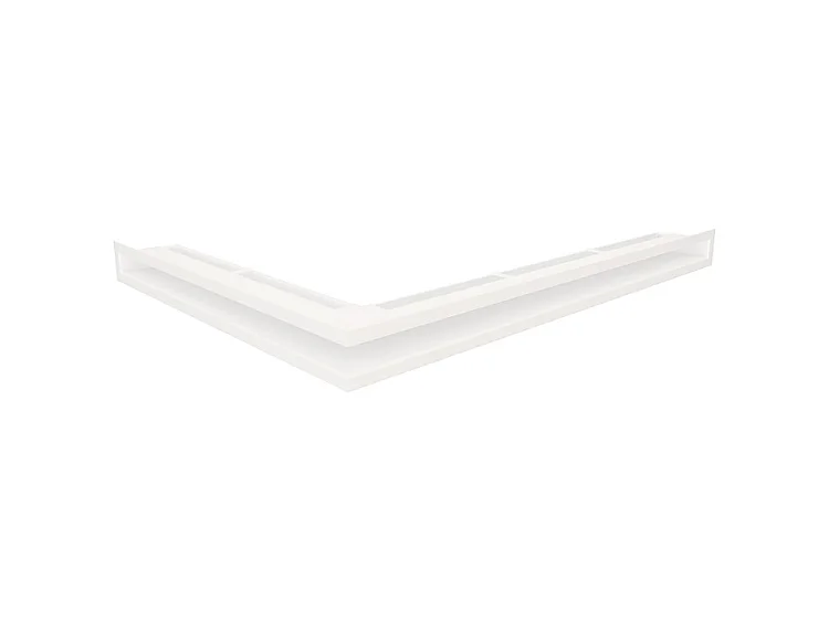 Hoekventilatie rooster voor open haard 60x800x600 - Loft Angle rechts wit
