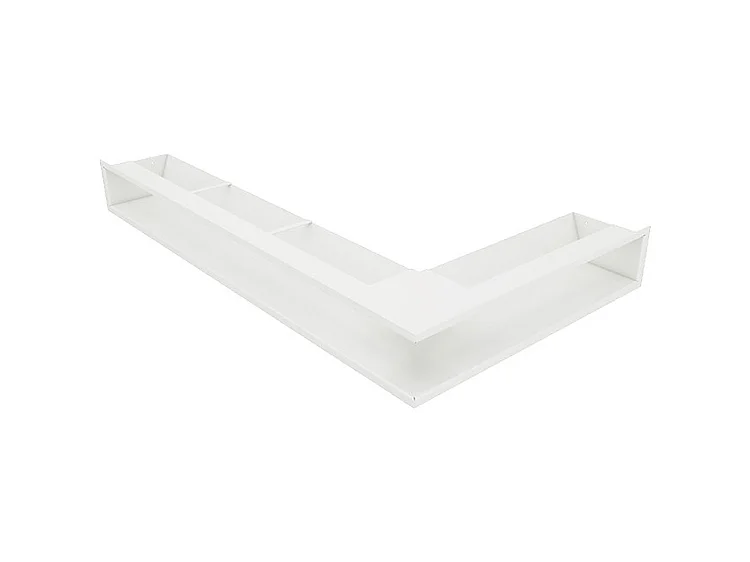 Hoekventilatie rooster voor open haard 95x800x450 - Loft Angle links wit