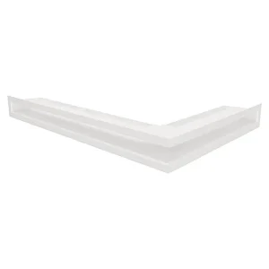 Hoekventilatie rooster voor open haard 60x600x400 – Loft Angle links wit