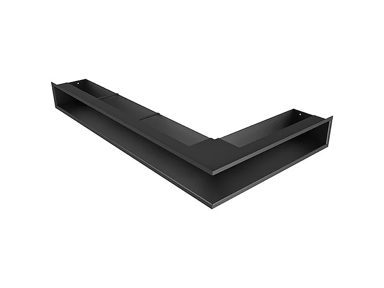 Hoekventilatie rooster voor open haard 95x800x450 - Loft Angle links zwart