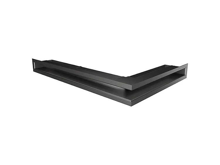 Hoekventilatie rooster voor open haard 60x600x400 - Loft Angle links grafiet