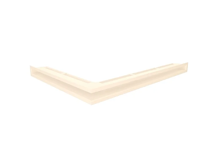 Hoekventilatie rooster voor open haard 60x800x600 - Loft Angle rechts crème