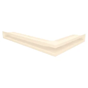 Hoekventilatie rooster voor open haard 60x600x400 – Loft Angle links crème