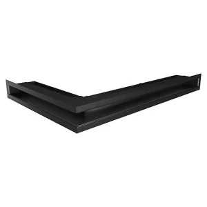 Hoekventilatie rooster voor open haard 60x600x400 – Loft Angle rechts zwart