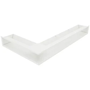 Hoekventilatie rooster voor open haard 95x800x450 – Loft Angle rechts wit Hoekventilatie rooster voor open haard 95x800x450 – Loft Angle rechts wit