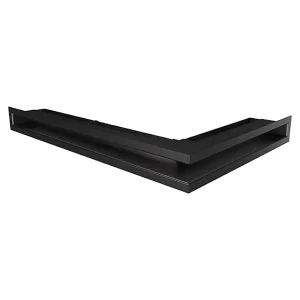 Hoekventilatie rooster voor open haard 60x600x400 – Loft Angle links zwart