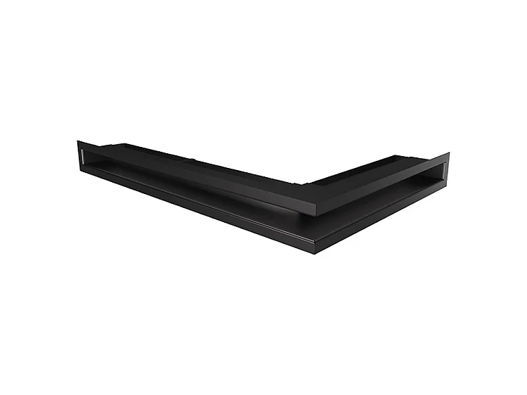 Hoekventilatie rooster voor open haard 60x600x400 - Loft Angle links zwart
