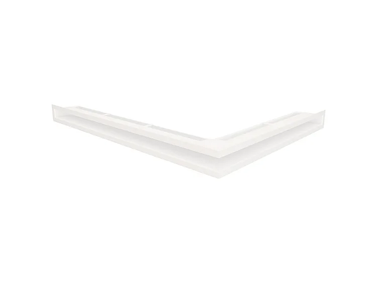 Hoekventilatie rooster voor open haard 60x800x600 - Loft Angle links wit