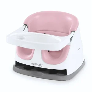 INGENUITY 2-in-1 Draagbare Baby Verhoger met Verwijderbaar Dienblad, Roze Pioen INGENUITY 2-in-1 Draagbare Baby Verhoger met Verwijderbaar Dienblad, Roze Pioen