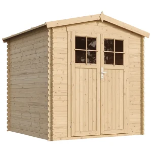 Houten tuinschuurtje met geimpregneerde vloer en afsluitbare deur – 3.53 m² – M343F+M343G Houten tuinschuurtje met geimpregneerde vloer en afsluitbare deur – 3.53 m² – M343F+M343G
