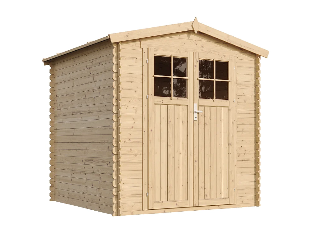Houten tuinschuurtje met geimpregneerde vloer en afsluitbare deur - 3.53 m² - M343F+M343G
