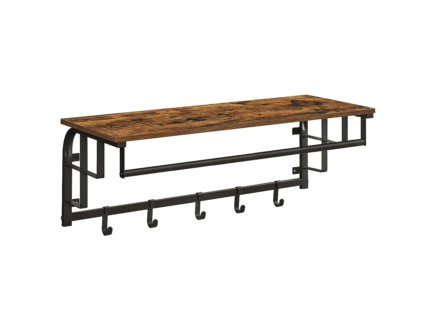 Kapstok 80x30x27 cm zwart rustiek bruin