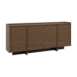 Japandi 4-deurs dressoir Donker hout Japandi 4-deurs dressoir Donker hout