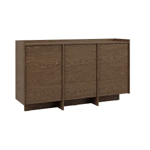 Japandi 3-deurs dressoir Donker hout Japandi 3-deurs dressoir Donker hout