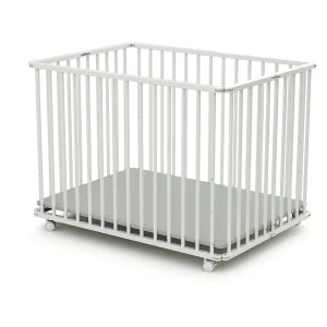 Houten opvouwbare kinderbox CALI Wit 70 x 100 cm