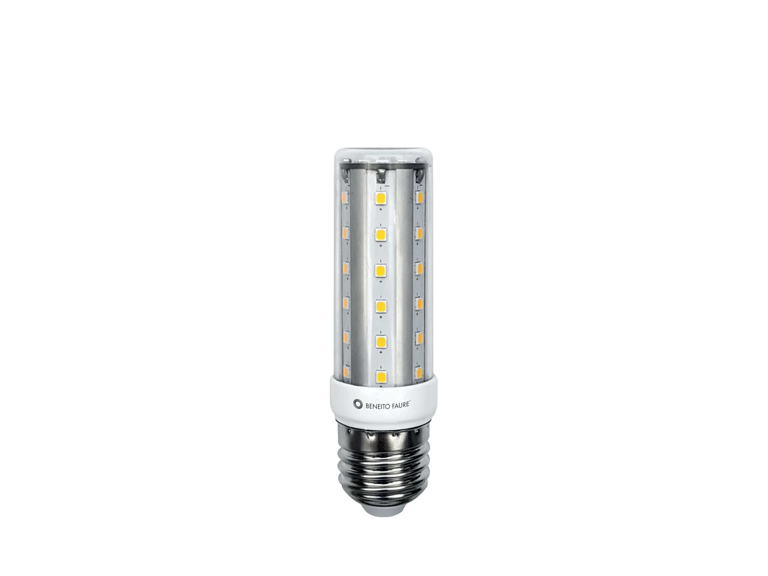 HQI Tubular E27 10W 360 graden LED-retrofitlamp, warm licht 3000K, 1000lm, professionele buisvormige binnenlamp - Beneito & Faure
