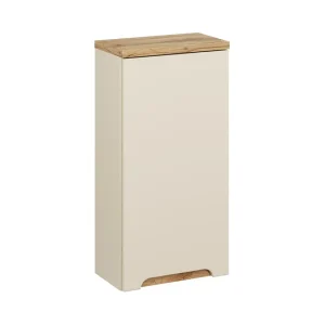 Opbergmeubel ERMANO – 1 deur – L35 x H70 x D20 – kleur kasjmier en eik – Om op te hangen Opbergmeubel ERMANO – 1 deur – L35 x H70 x D20 – kleur kasjmier en eik – Om op te hangen