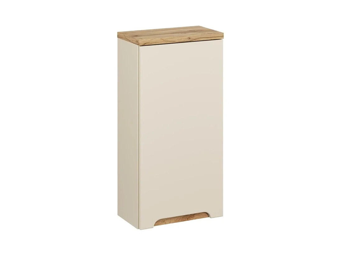 Opbergmeubel ERMANO - 1 deur - L35 x H70 x D20 - kleur kasjmier en eik - Om op te hangen